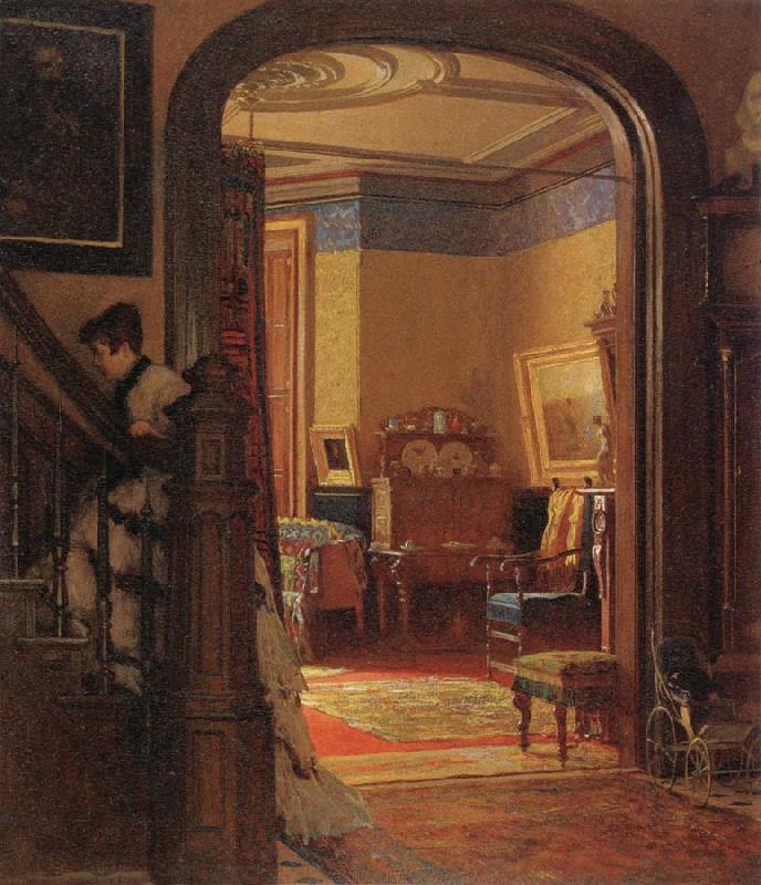 Eastman Johnson Not at Home oil painting image